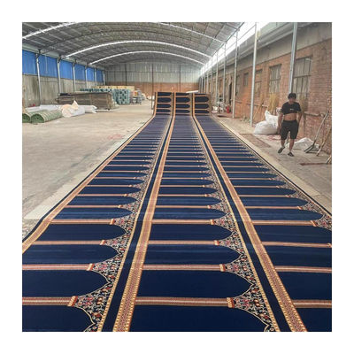 Décoration de l'église et de la mosquée musulmane Paroi à paroi Prière tapis en rouleau à texture douce