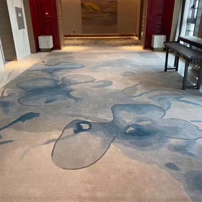 Tapeau de concepteur personnalisé en laine/soie tordu à la main rembourré pour salon en tapis de luxe