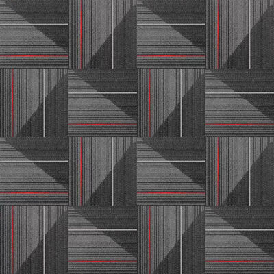 Carreaux de tapis en nylon reversibles carrés pour une installation facile dans les bureaux et les salles de réunion