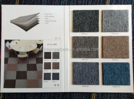 Carpet de bureau en PP/nylon carreaux 50x50 en boucle en pile Carpet modulaire US 2,5-20 / mètre carré