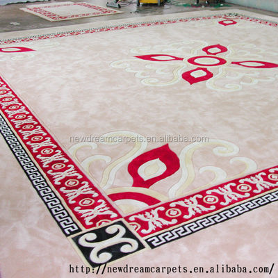 Tapis en viscose touffé à la main pour chambre d'hôtel et service d'appel à tout moment