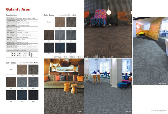 Les carreaux de tapis de style Jacquard 60*60 sont le choix idéal de l'Italie pour les sols