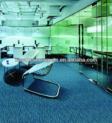 100 x 100 taille boucle de pile de bureau carreaux ignifuges pour le tapis de Canton Fabriqué