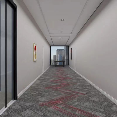 Carreaux de tapis en nylon pour hôtels et bureaux 50x50 Taille carrée Épaisseur totale 6 mm Facile à installer