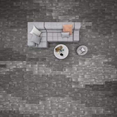 Carreaux de tapis en nylon pour hôtels et bureaux 50x50 Taille carrée Épaisseur totale 6 mm Facile à installer