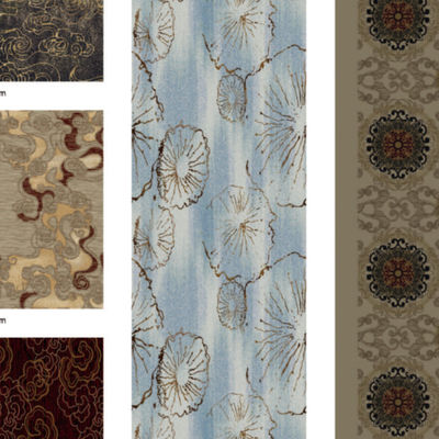 Tapis de luxe personnalisé à la fleur de prune pour hôtel 80% laine 20% nylon