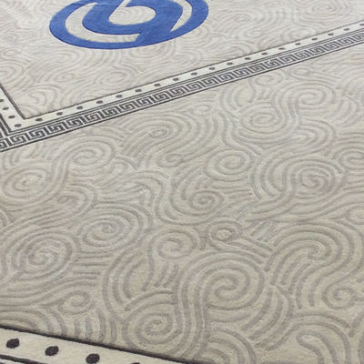 Carpet et tapis de couleur blanche à la main avec conception personnalisée en laine / arcylique