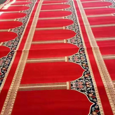 Rouleau de tapis de mosquée lavable à la machine ou à la main de n'importe quelle couleur pour la prière murale à murale