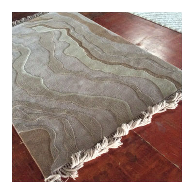 Doux et durable 100% laine tapis de soie faits à la main tapis de pile hauteur 9-17mm
