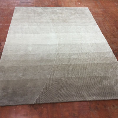 Doux et durable 100% laine tapis de soie faits à la main tapis de pile hauteur 9-17mm