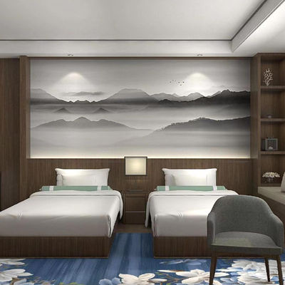 Style de design moderne Chambre commerciale à haute pile Tapis en nylon imprimé sur mesure