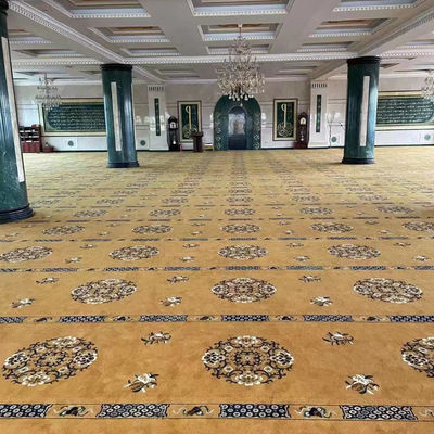 Tapis personnalisés pour la mosquée Salle de prière Salle de banquet Axminster 4*25 Rouleau Machine tapis tissé