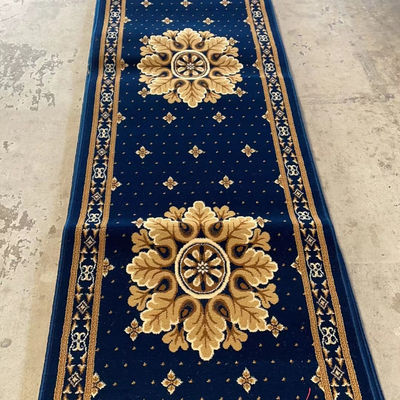 80% de laine 20% de nylon Tissé à la machine tapis pour la prière de la mosquée Modèles personnalisés 4 * 25 rouleau
