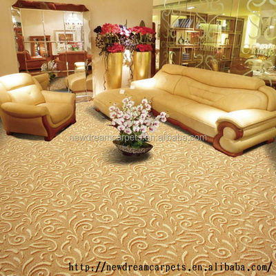 Vente de Guangdong ND1231 Hautes rangées Axminster Tapis mur à mur avec motif de pile coupée