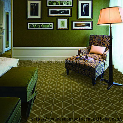 Vente de Guangdong ND1231 Hautes rangées Axminster Tapis mur à mur avec motif de pile coupée