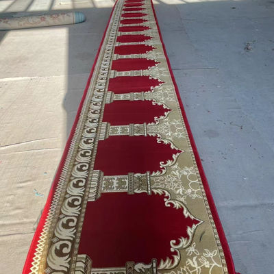 Retour de jute Des motifs personnalisés Tapis de prière de mosquée 4 * 25 rouleau pour la décoration du restaurant