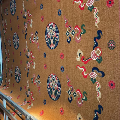 Retour de jute Des motifs personnalisés Tapis de prière de mosquée 4 * 25 rouleau pour la décoration du restaurant