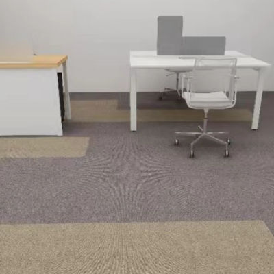 Tapis modulaire de bureau 50x50 avec carreaux de revêtement de sol en nylon rectangulaire amovible