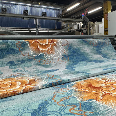 Modèle géométrique réversible 80%Laine 20%Nylon Broadloom Machine Fabriqué Tapis Axminster