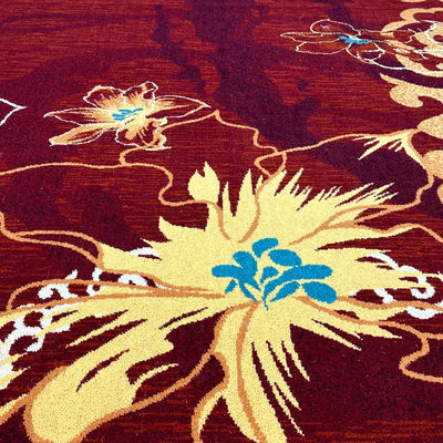 Salle de banquet Lobby Luxe en laine ignifuge Tapis Axminster avec taille personnalisée supportée