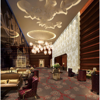 7*11 Tapis de casino Axminster en laine et en nylon de densité pour une installation murale