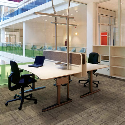50x50 Carreaux de tapis modulaires amovibles de bureau 3 kg/m2 Rectangle pour espaces professionnels