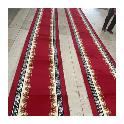 Tapis de mosquée de couleur personnalisée de mur à mur en laine à 80% et en nylon à 20% pour les mosquées