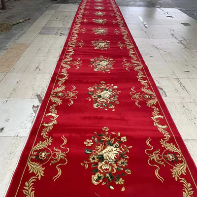 Tapis de mosquée de couleur personnalisée de mur à mur en laine à 80% et en nylon à 20% pour les mosquées