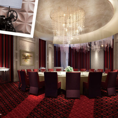 1200g/m2 Poids de la laine Casino Tapis d'exposition mur à mur pour l'intérieur du restaurant