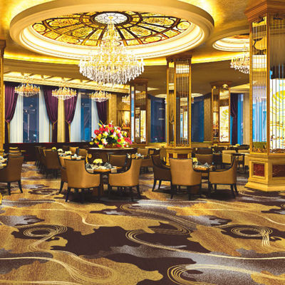 1200g/m2 Poids de la laine Casino Tapis d'exposition mur à mur pour l'intérieur du restaurant