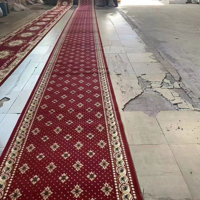 Couleur musulmane personnalisée Paroi à paroi Rouleau de tapis de prière pour la mosquée Doux et durable