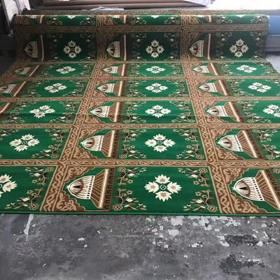 Conception du tapis de prière de la mosquée musulmane avec couleur personnalisée et motif de puzzle