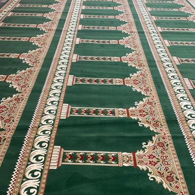 Design de la mosquée musulmane rectangulaire sur mesure Tapis de prière de la mosquée et de la salle de réunion Tapis de mosquée