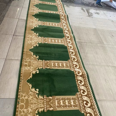 Design de la mosquée musulmane rectangulaire sur mesure Tapis de prière de la mosquée et de la salle de réunion Tapis de mosquée