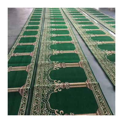 80% de laine et 20% de nylon tapis de prière de mosquée pour la conception de la mosquée musulmane sur mesure