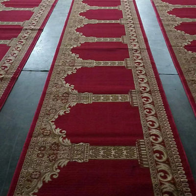80% de laine et 20% de nylon tapis de prière de mosquée pour la conception de la mosquée musulmane sur mesure