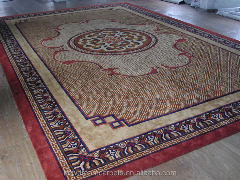 Belgique style tapis et tapis en microfibre faits à la main pour la maison couleur orange vif