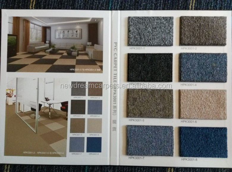 Carpet de bureau en PP/nylon carreaux 50x50 en boucle en pile Carpet modulaire US 2,5-20 / mètre carré