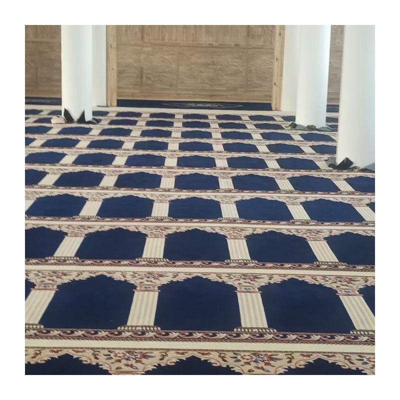 Rouleau de tapis de prière de mosquée à mur en style rectangulaire pour la prière musulmane
