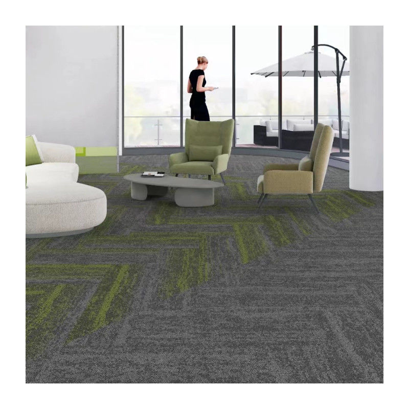 6 mm d'épaisseur totale 50x50 60x60 Taille carrée en boucle en piles Carpet pour hôtel et bureau
