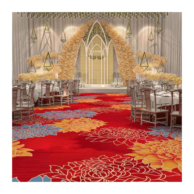 Tapis antidérapant paroi à paroi en nylon tapis d'impression sur mesure pour hôtel de style design moderne
