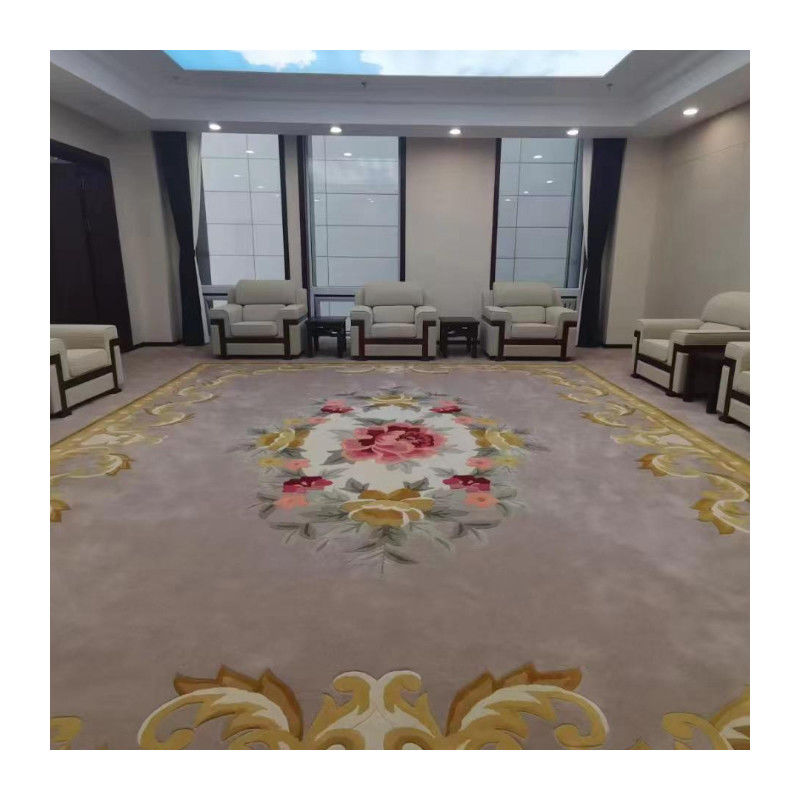Tapis de haute qualité à motifs floraux faits à la main Tapis en laine de Zélande pour hôtel 5 étoiles
