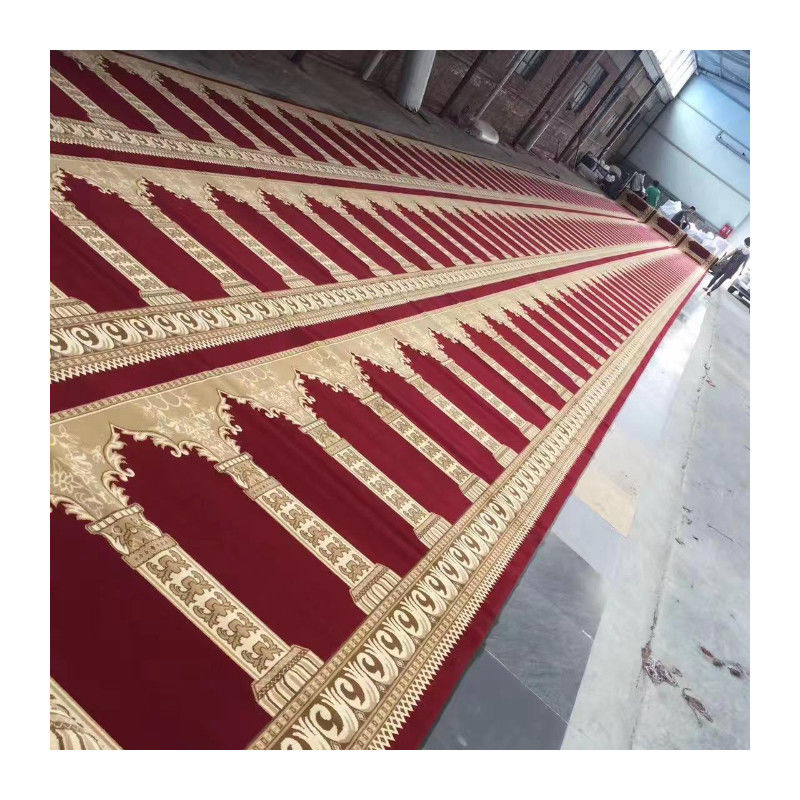 Tapis de prière en nylon musulman tapis à l'impression en rouleau tapis de mosquée avec un style simple