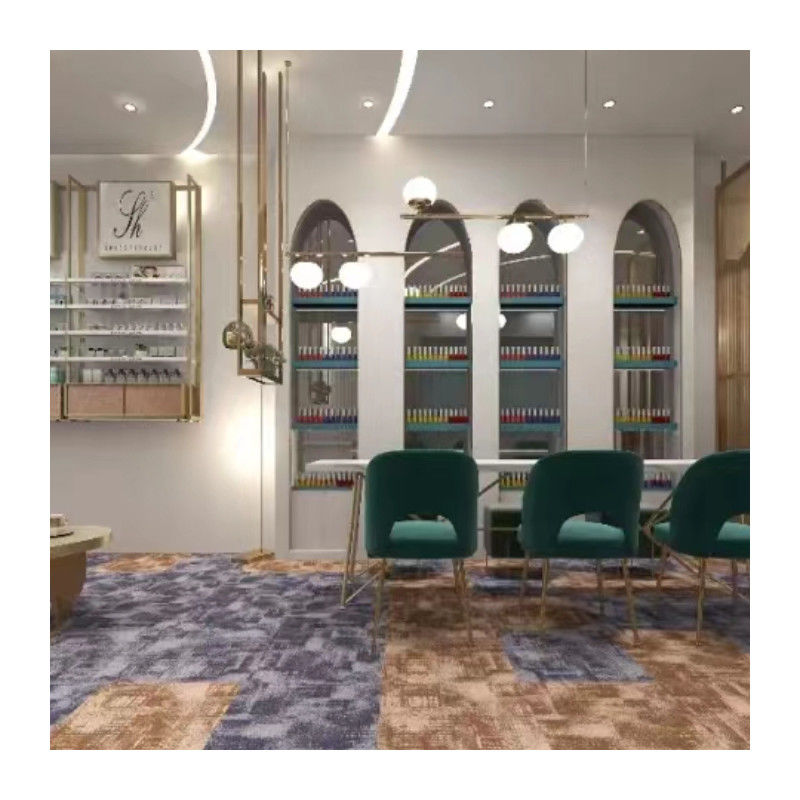 Support non tissé 60.96x60.96 Carreaux de tapis amovibles de luxe pour tapis modulaires de bureau