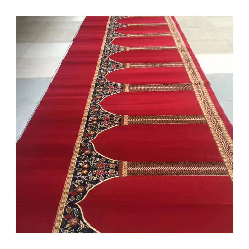 Imprimez le tapis de prière de la mosquée musulmane 4*25 rouleaux de motifs personnalisés pour la décoration de la mosquée