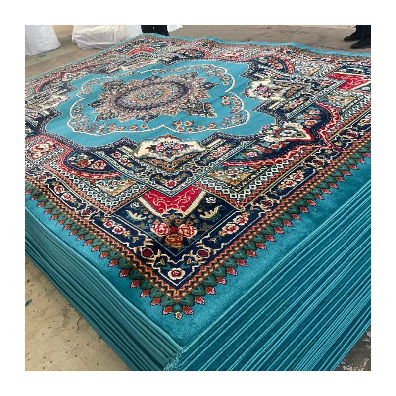 Retour de jute Des motifs personnalisés Tapis de prière de mosquée 4 * 25 rouleau pour la décoration du restaurant
