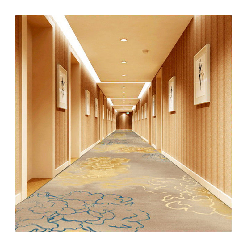 25*4M ou Support Tailles personnalisées Tapis de sol d'hôtel en nylon Rectangle rouge Design moderne