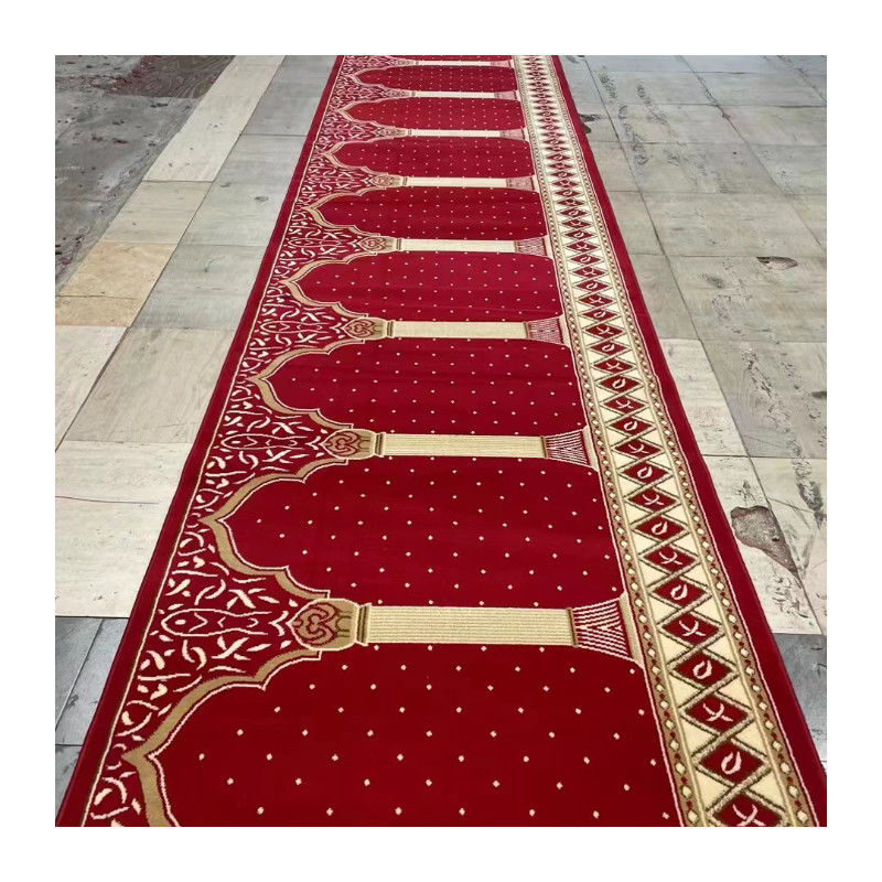 Couverture du sol Tapeau de mosquée douce avec motif de puzzle et 80% de laine 20% de nylon